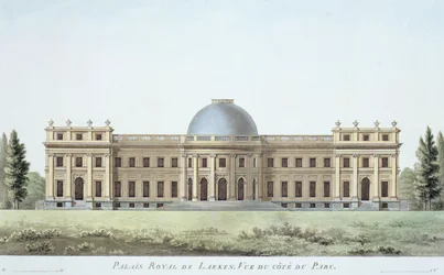 Palais royal à Laeken, vue du parc, de 